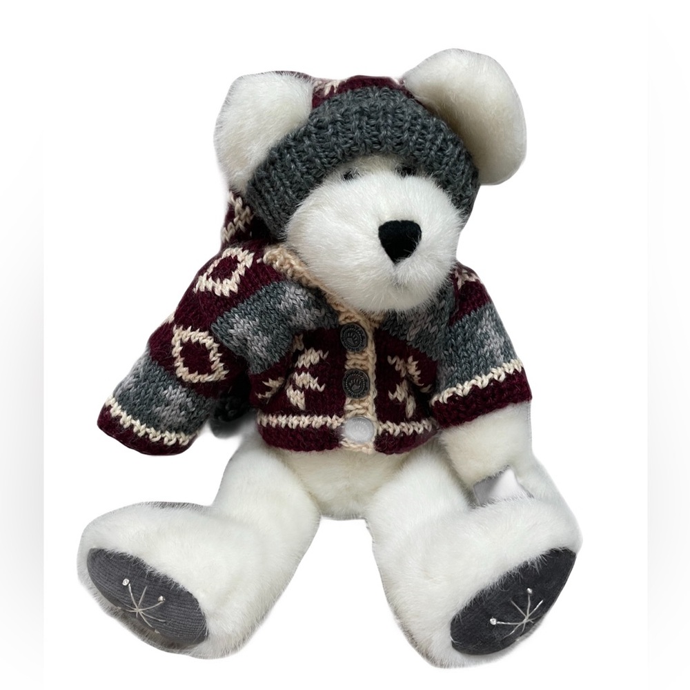 ❤️ BOYDS BEAR RETIRED TOMBA BEARSKI 14” WHITE PLUSH